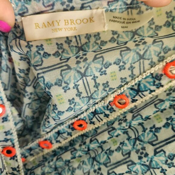 Ramy Brook Maxi Dress Swim Cover Medium Fringe Boho Flowy - Picture 5 of 7